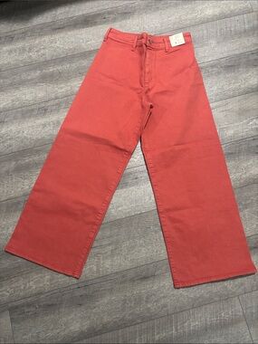 Universal Thread Wide Leg Pants in Coral Red